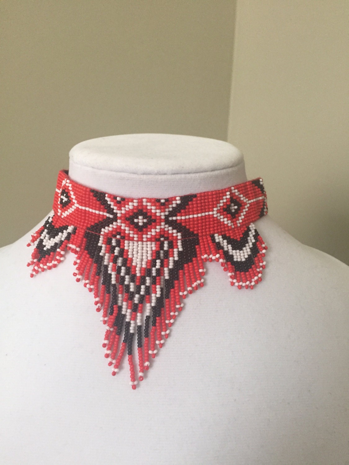 Native American Style Choker Beaded Choker Necklace Seed