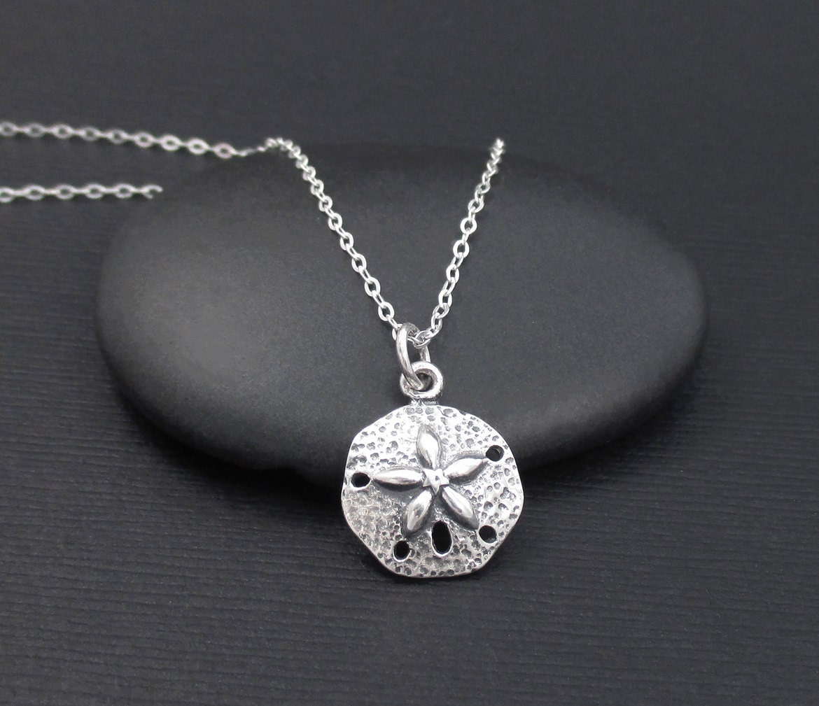 Sand Dollar Necklace Sterling Silver Sand Dollar Charm