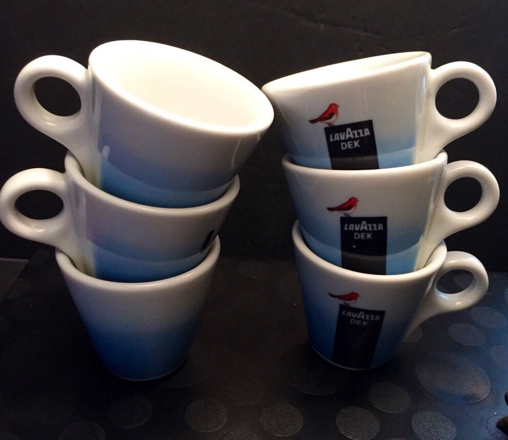 Set Of 6 Vintage LAVAZZA Dek ESPRESSO Cups Made By ADORNchicago