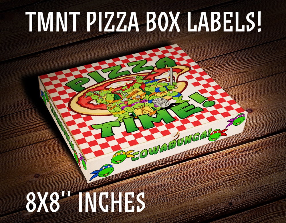 Teenage Mutant Ninja Turtles Pizza Box Labels By Superinstantparty