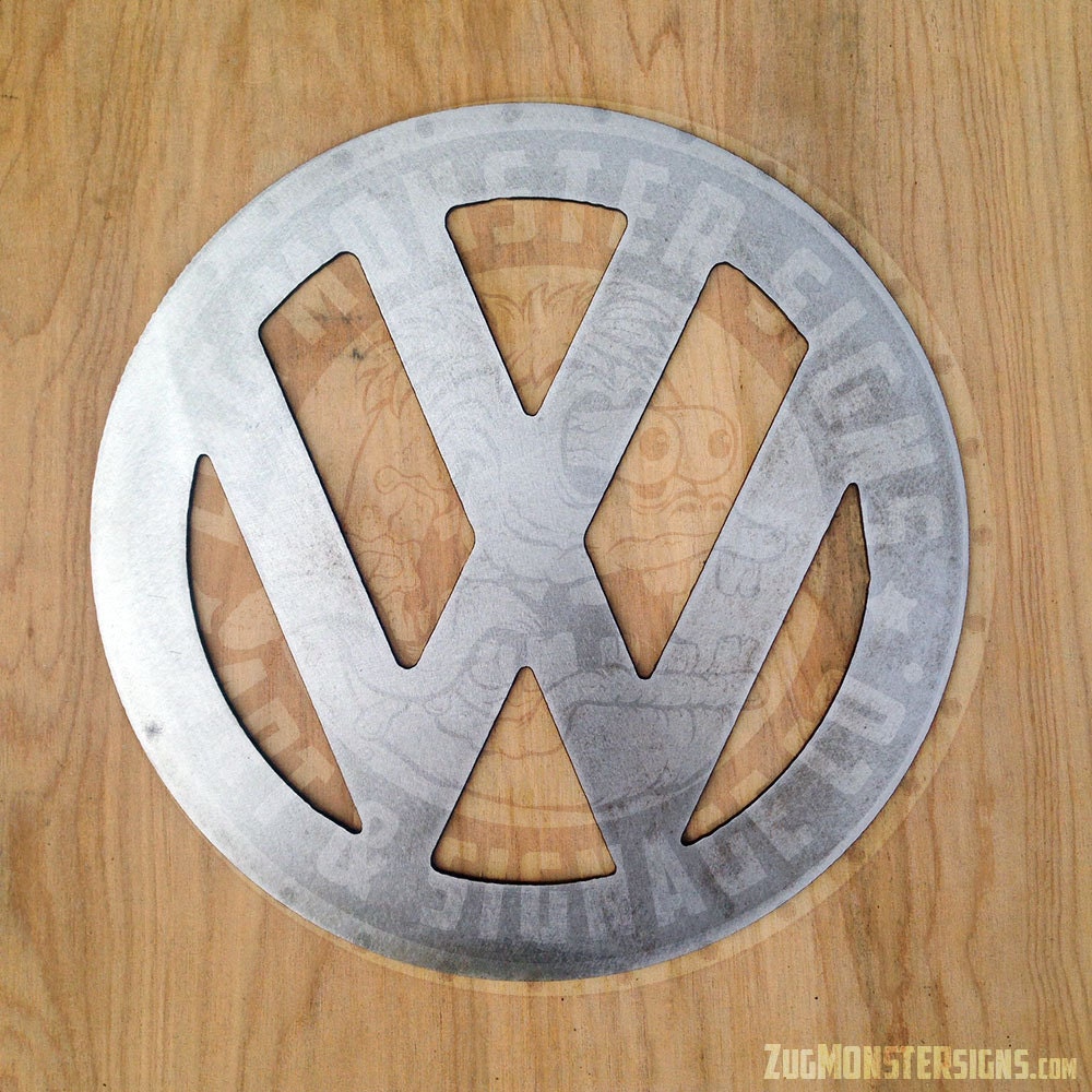 VW Emblem Metal Wall Art