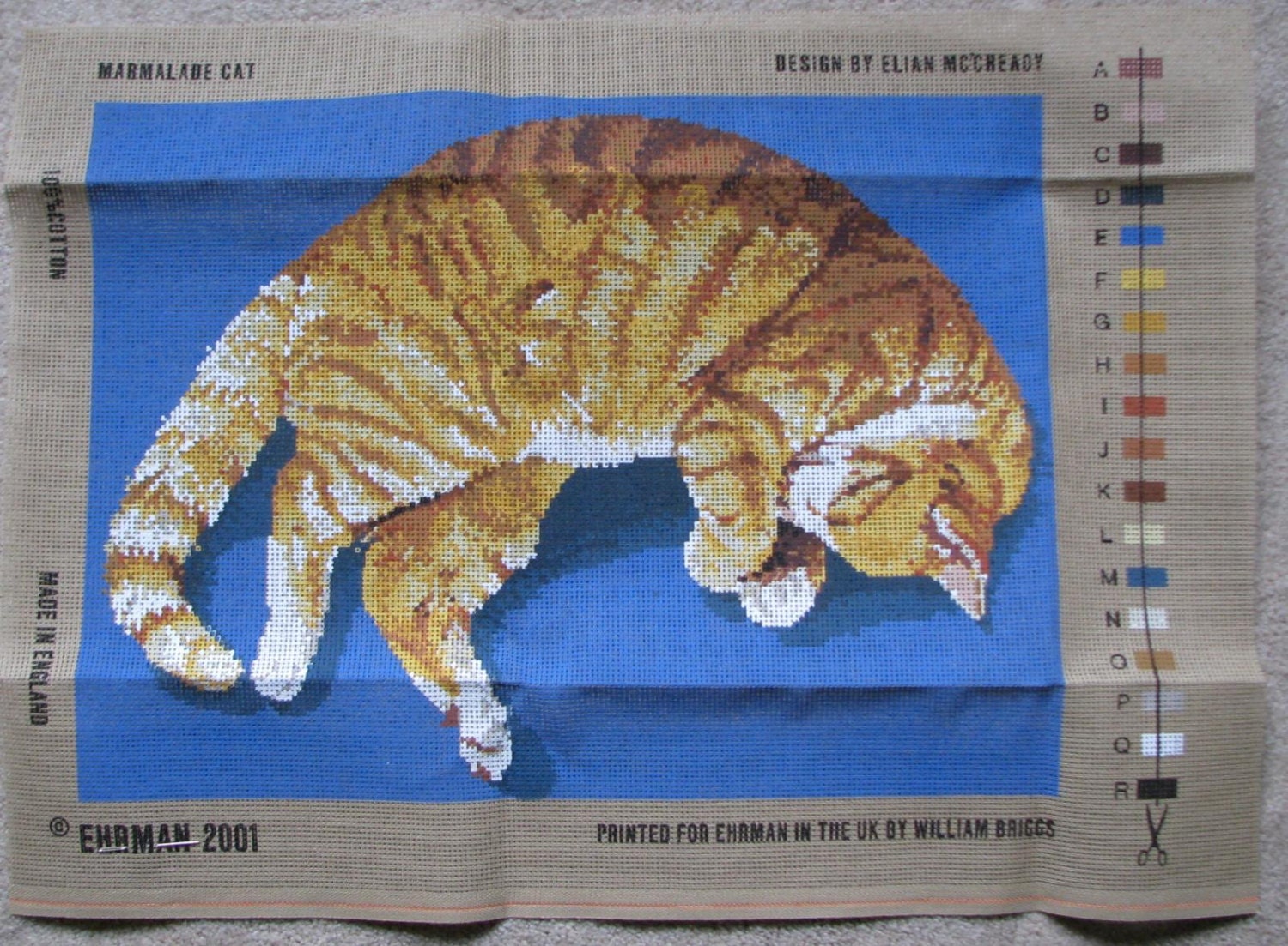 Ehrman Tapestry Needlepoint Kit Marmalade Cat