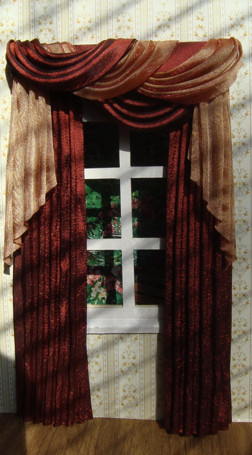 Items Similar To Miniature Dollhouse Curtains To Order On Etsy