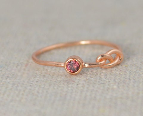 Alexandrite Infinity Ring Rose Gold Filled Ring By Alaridesign