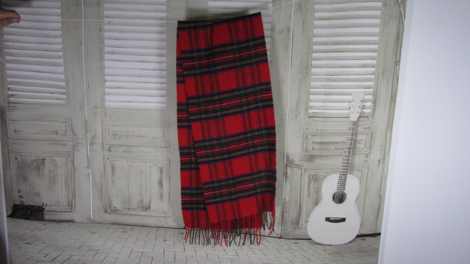 Red Striped Schurwolle Cashmere Shawl Winter Couzy Accessorie, Cashmere Scarf Gi