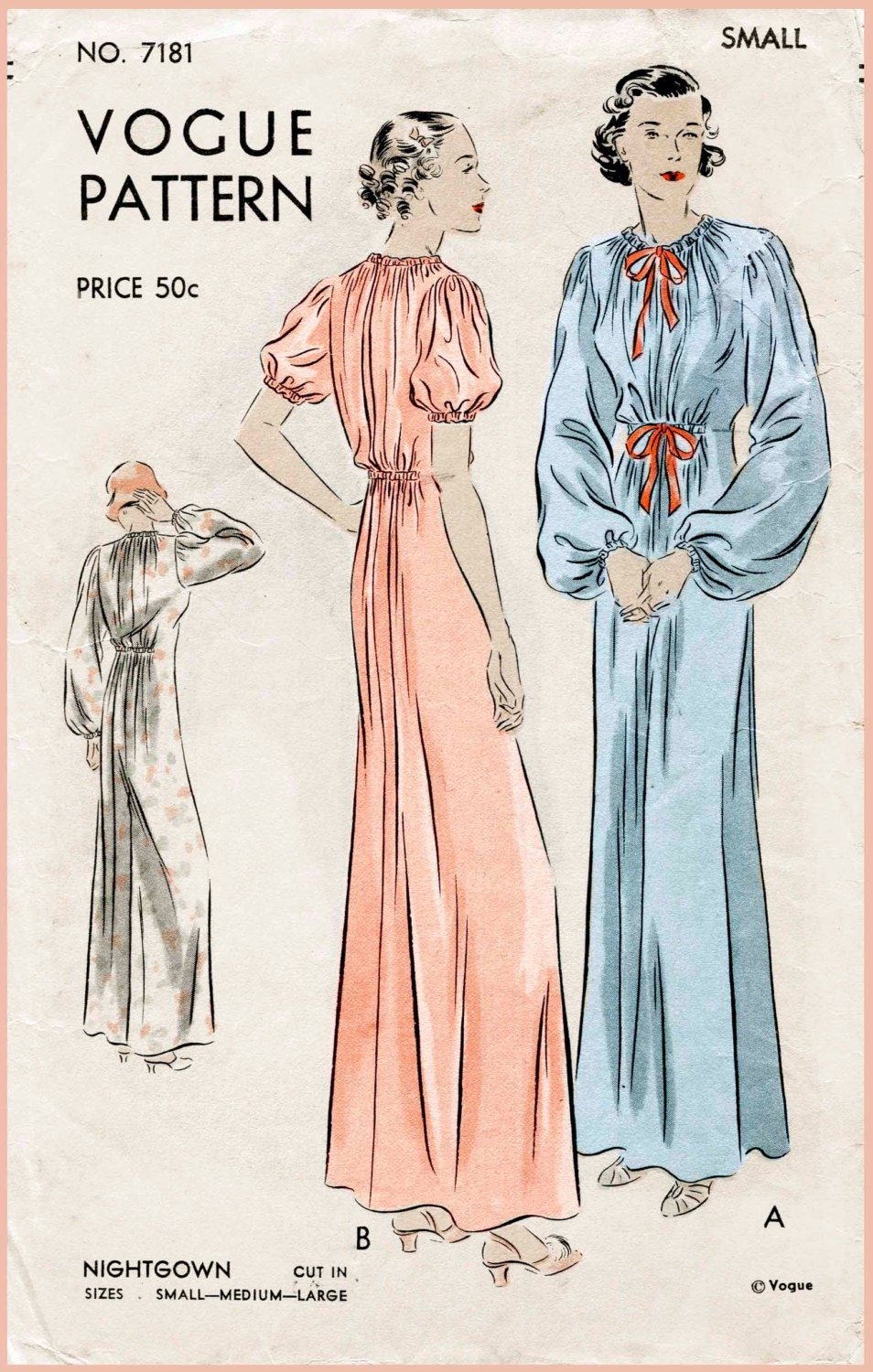 1930s 30s Vintage Lingerie Sewing Pattern By LadyMarloweStudios