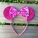 Hot Pink Minnie Mouse Sequin Ears