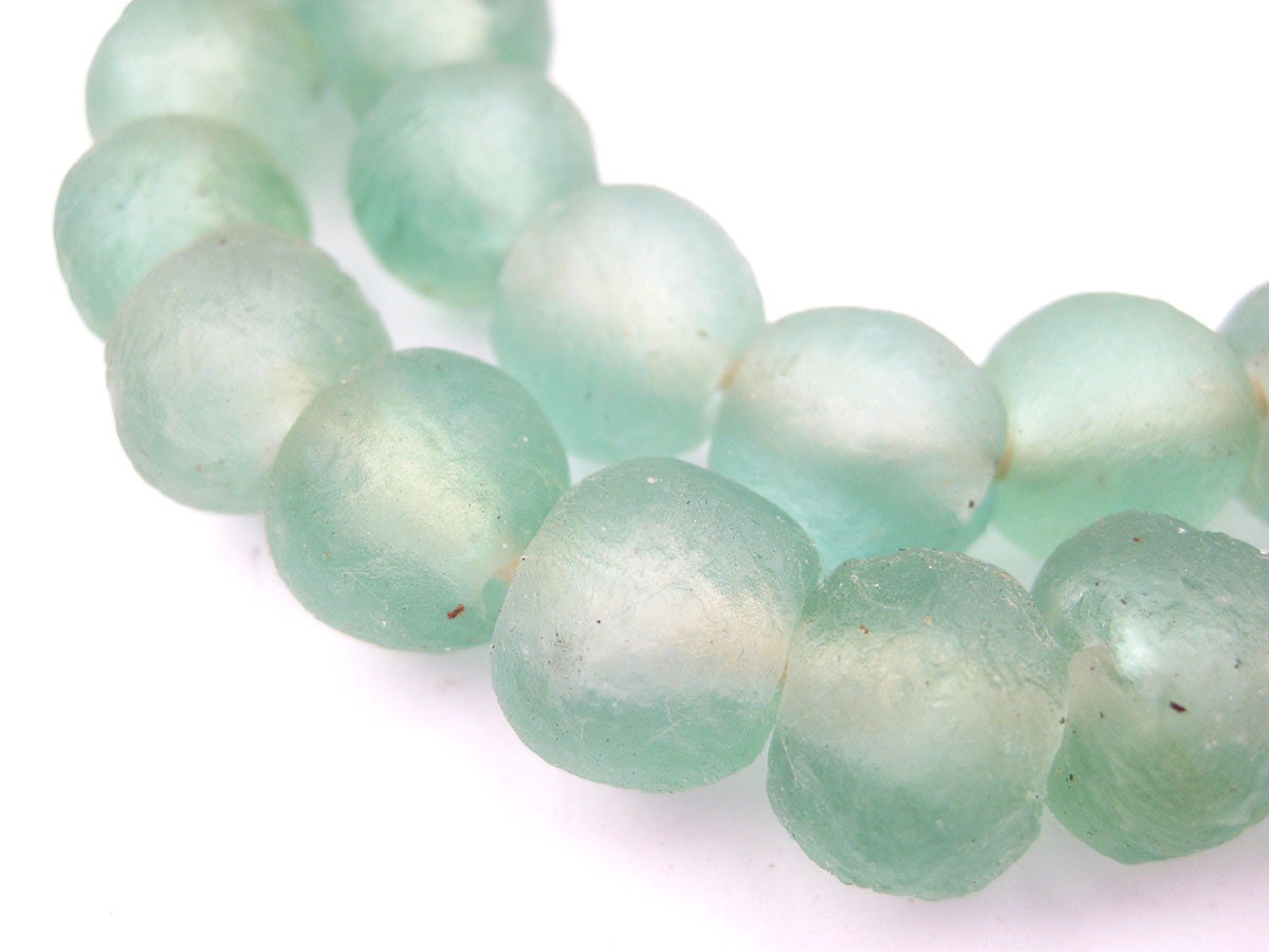 African Sea Glass Beads From Ghana Handmade