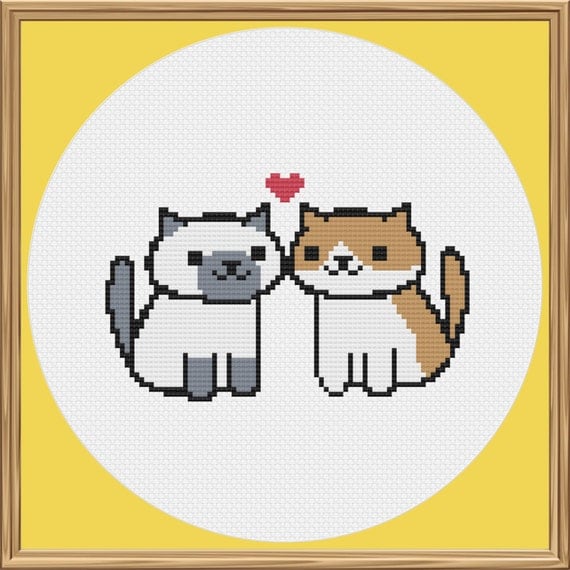 Neko Atsume Cat Cross Stitch Pattern