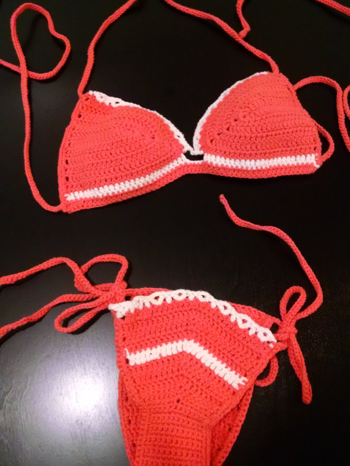 Items Similar To Crochet Bikini Coral On Etsy