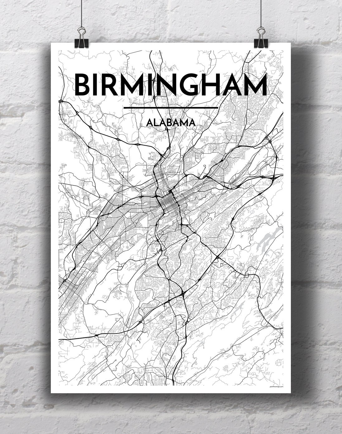 25 Birmingham Art Prints You Need in Your Life 21 PointTwoMaps / Etsy