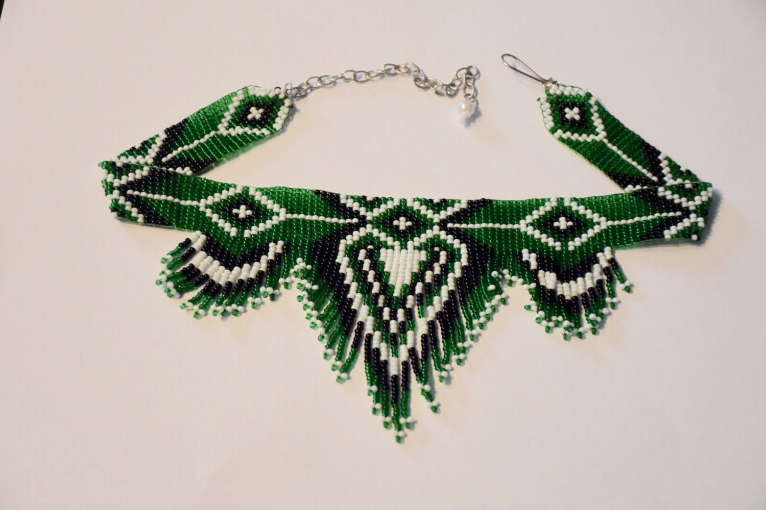 Native American Style Choker Beaded Choker Necklace Seed Bead