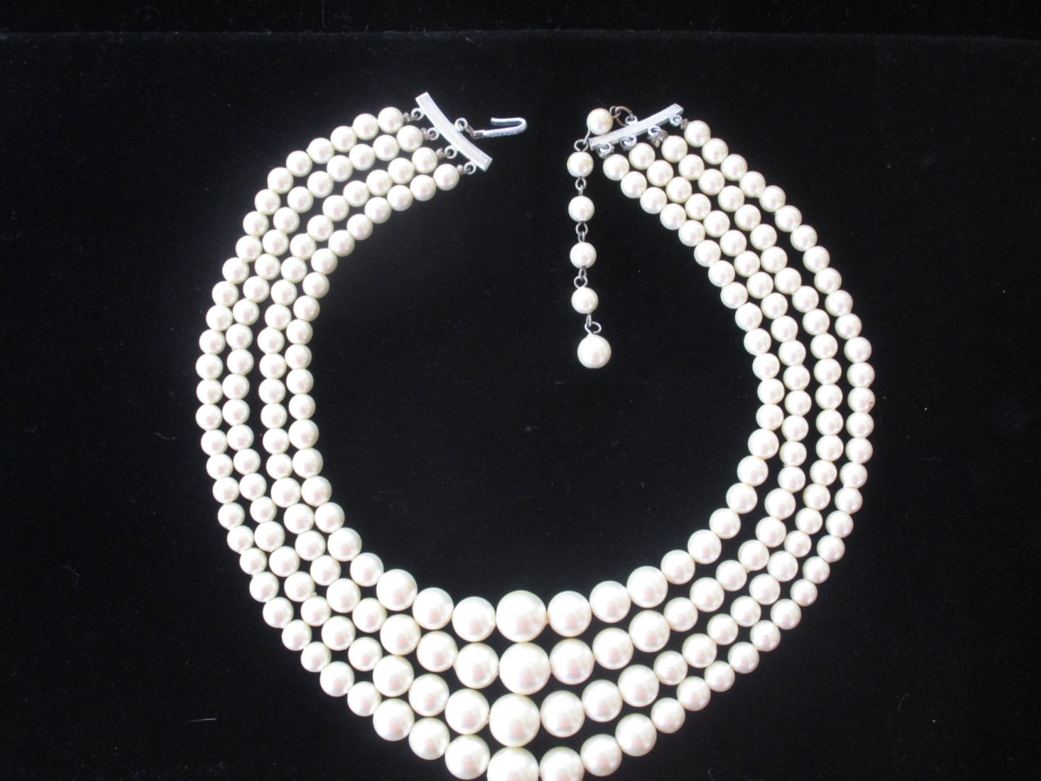 Vintage Faux Pearl Necklace Strand Hong Kong By Missgraciesplace