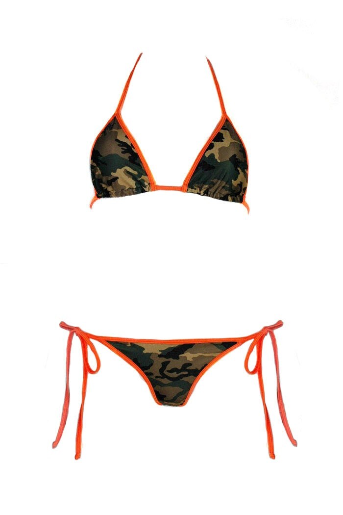 SALE Call Of Duty Set Camouflage Bikini With Black Trim