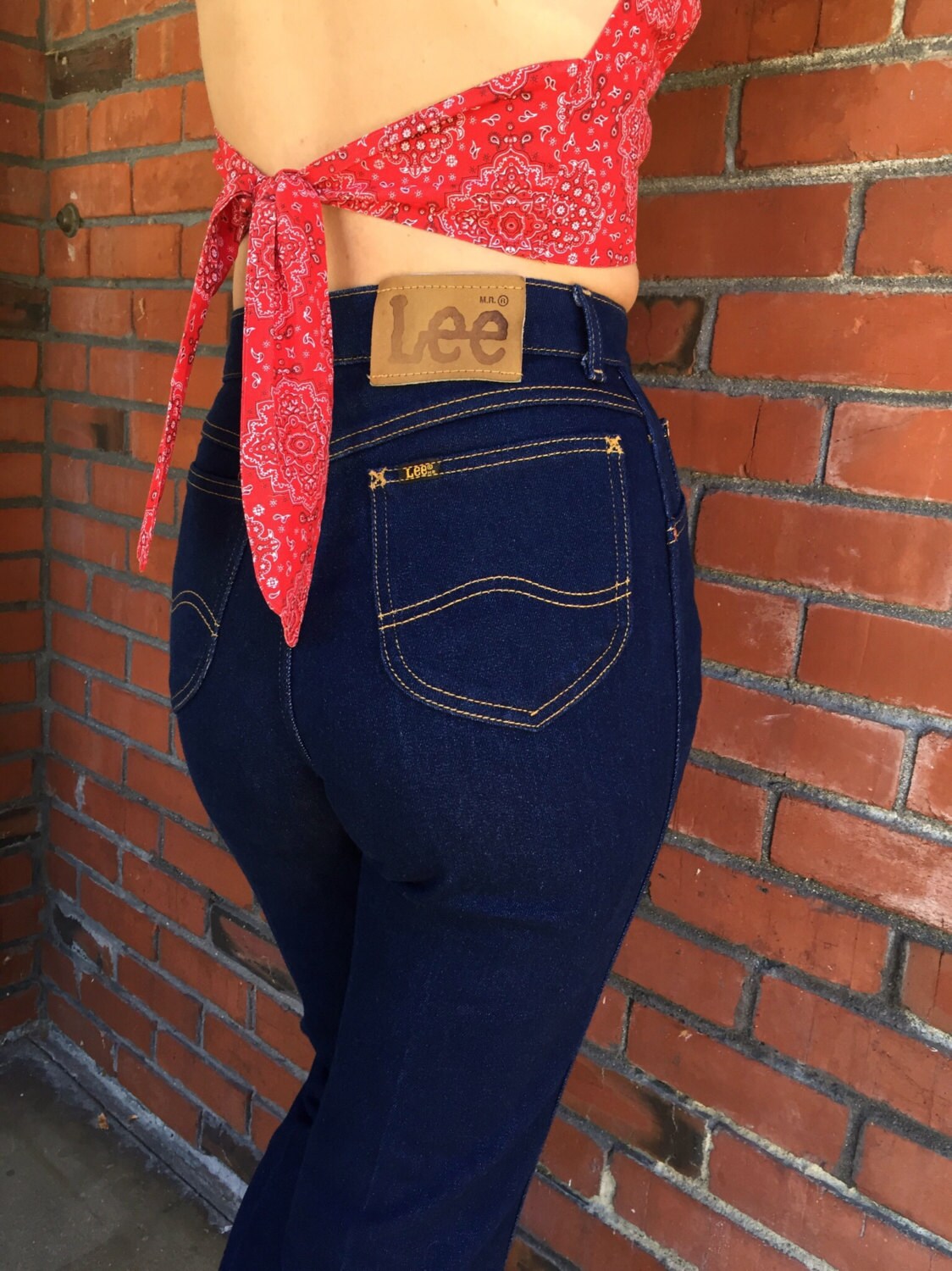 High Waisted Lee Jeans Waist Skinny Stretch Mom Jeans