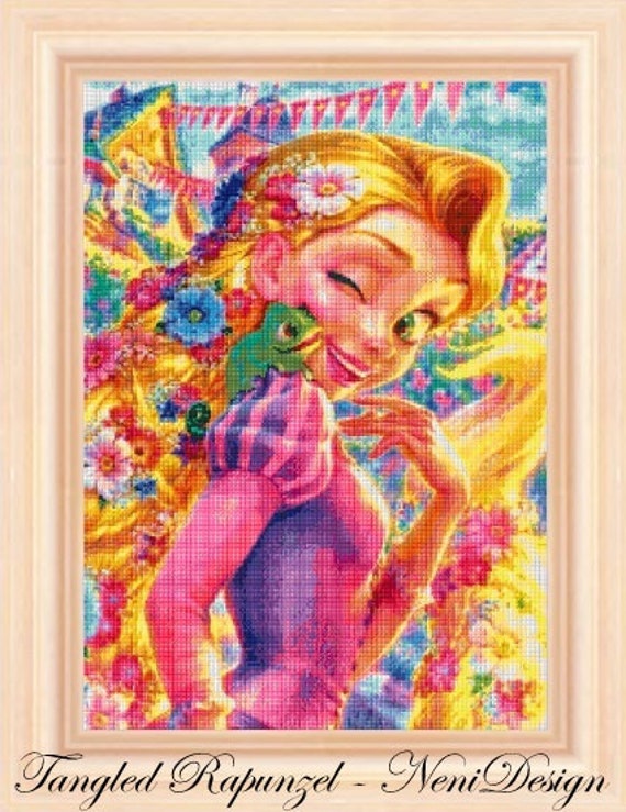 Tangled Rapunzel Cross Stitch Pattern Cross Stitch Disney