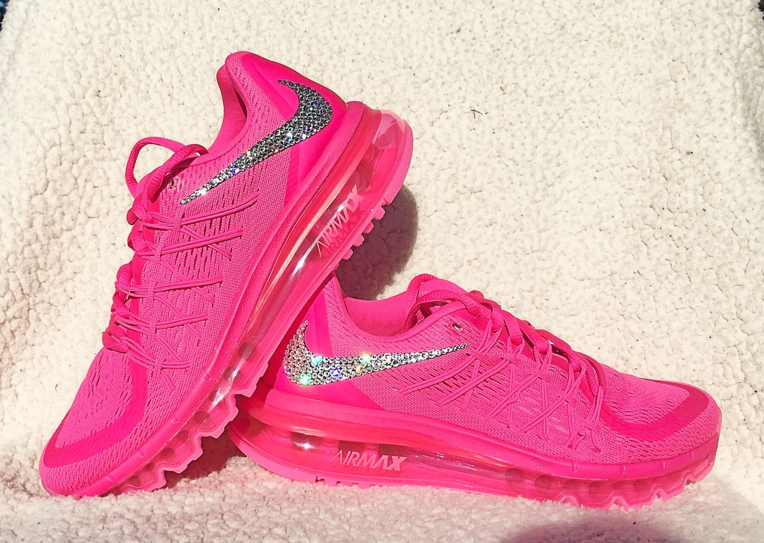 Crystal Nike Air Max Pink Bling Shoes With By Sparklenvie