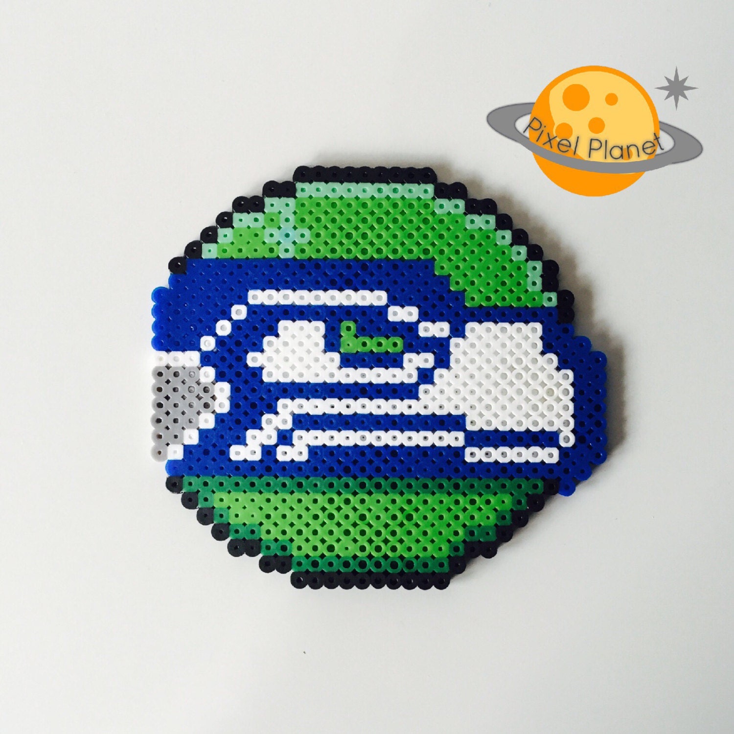 Seattle Seahawks Logo Perler Beads Sprite NFL By PixelPlanetShop
