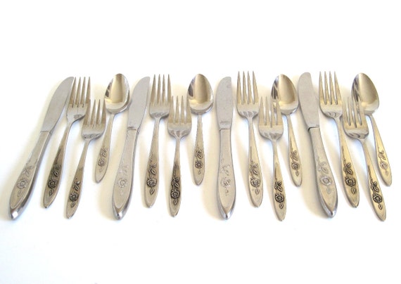 Oneida Community Stainless Flatware Set My Rose By Lauraslastditch