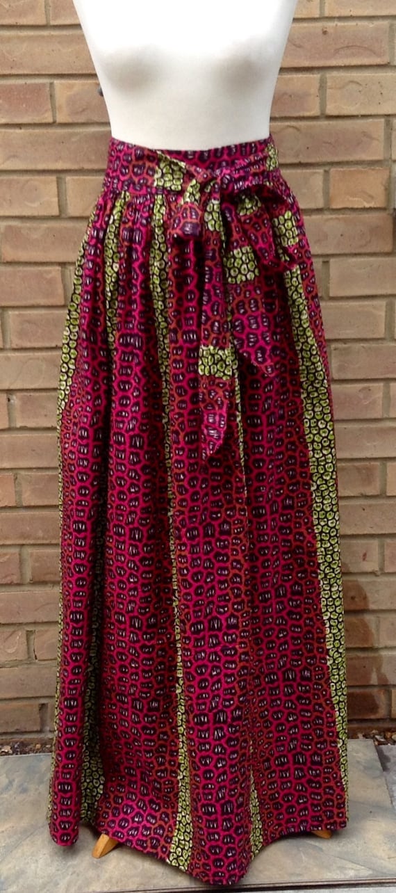 African Print Skirts Maxi High Waist Skirt Ankara Print