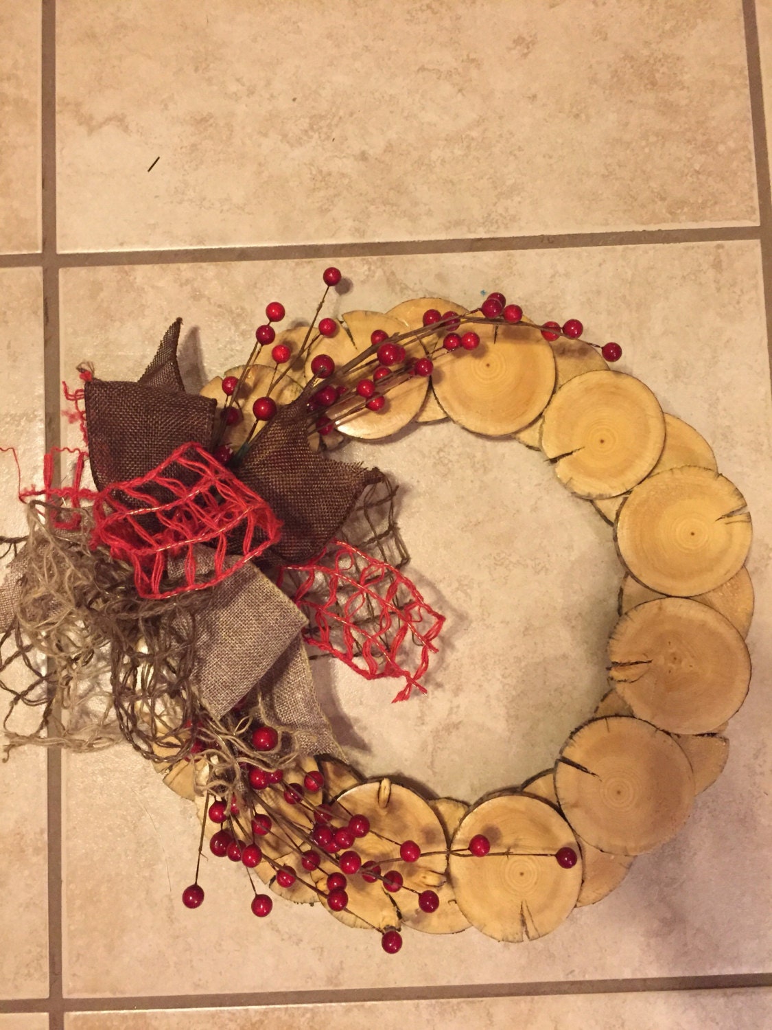 Items Similar To CHRISTMAS Holiday Painted Wooden Wreath On Etsy