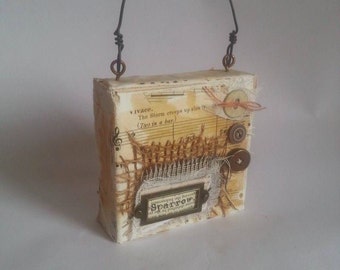 Items Similar To Industrial Chic Metal Urban Mixed Media Altered Art