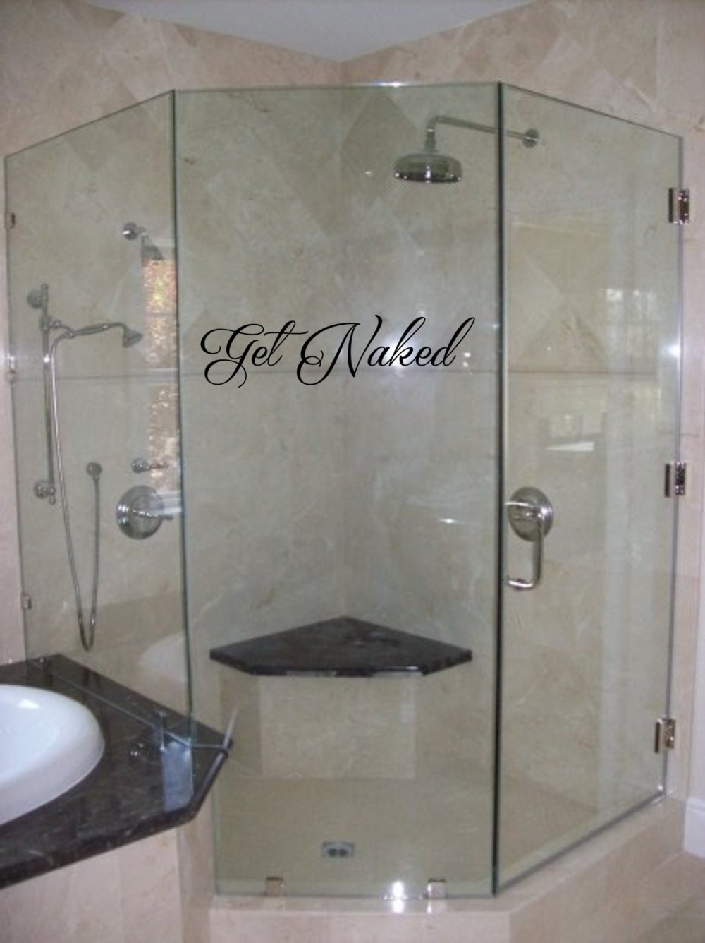 Get Naked Bathroom Vinyl Wall Decal Sticker By Hottopicdecals