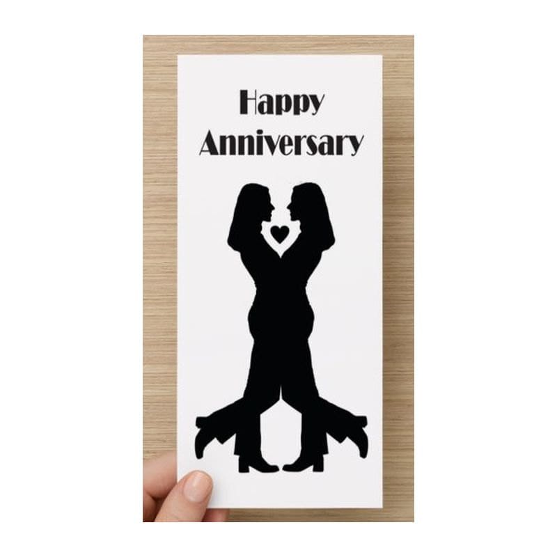 Lesbian Happy Anniversary Greeting Card For Two Females