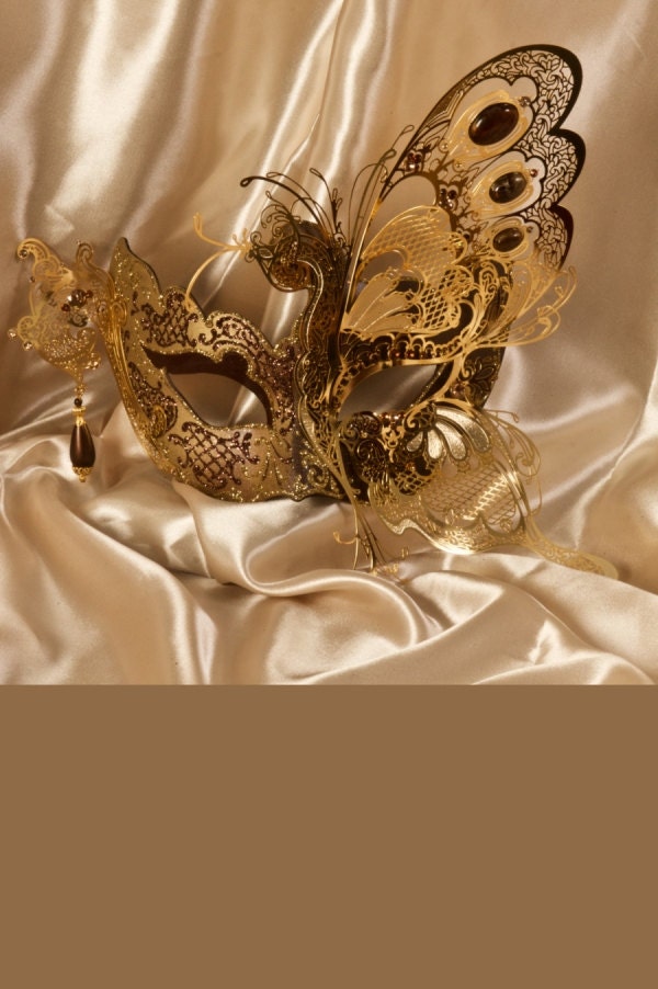 Items Similar To Female Classy Artistic Nude Venetian Mask Black And