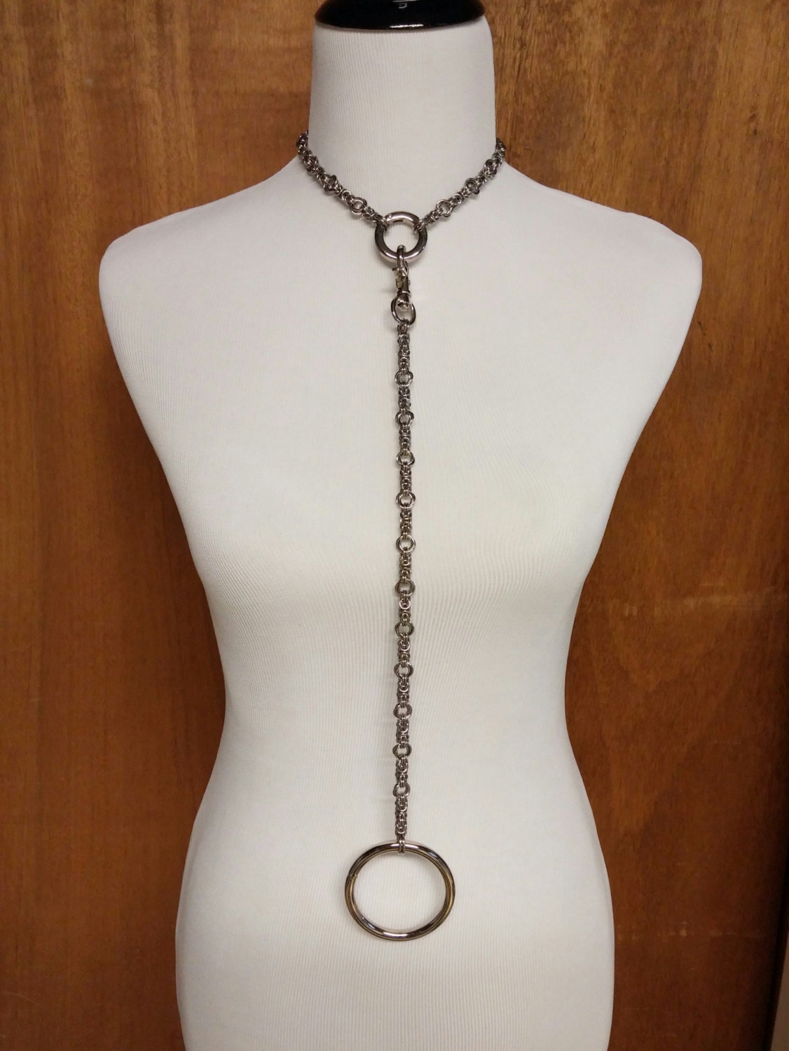 Stainless Steel Bdsm Slave Collar And Leash Set By Thecagedflower