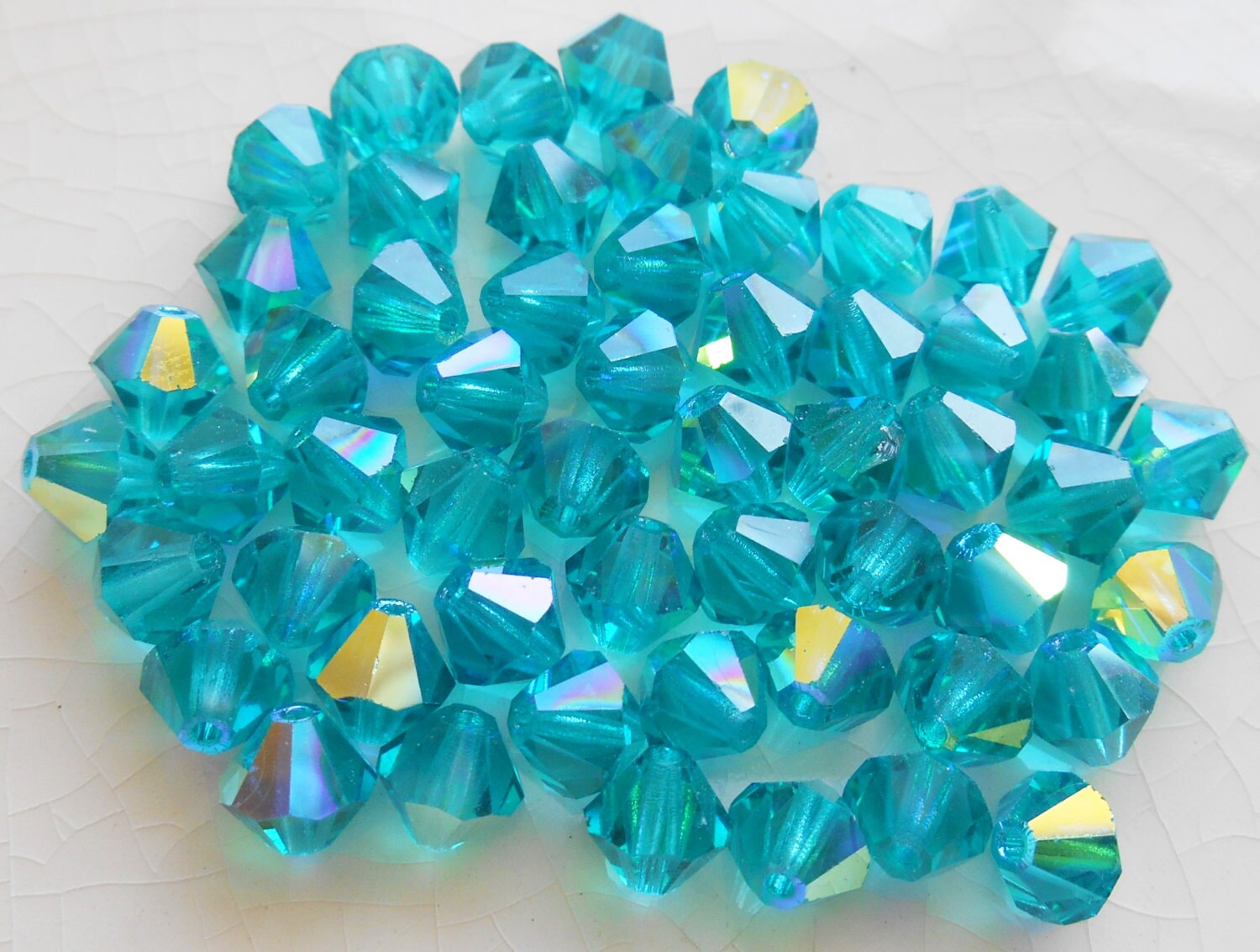 Lot Of 25 7 X 5mm Crystal AB Teardrop Czech By GloriousGlassBeads