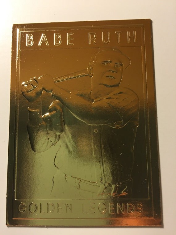 Babe Ruth Golden Legends Vintage Trading Card In Plastic