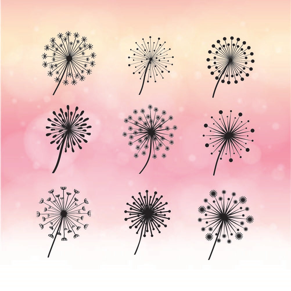 Dandelion SVG Files Floral Svg Files For Critut By Linescut