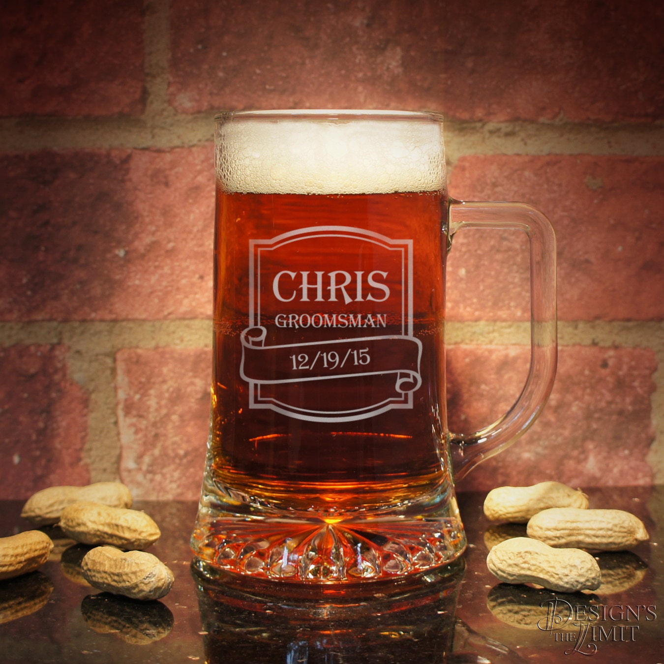 Personalized Beer Mugs Engraved With Groomsman By DesignstheLimit