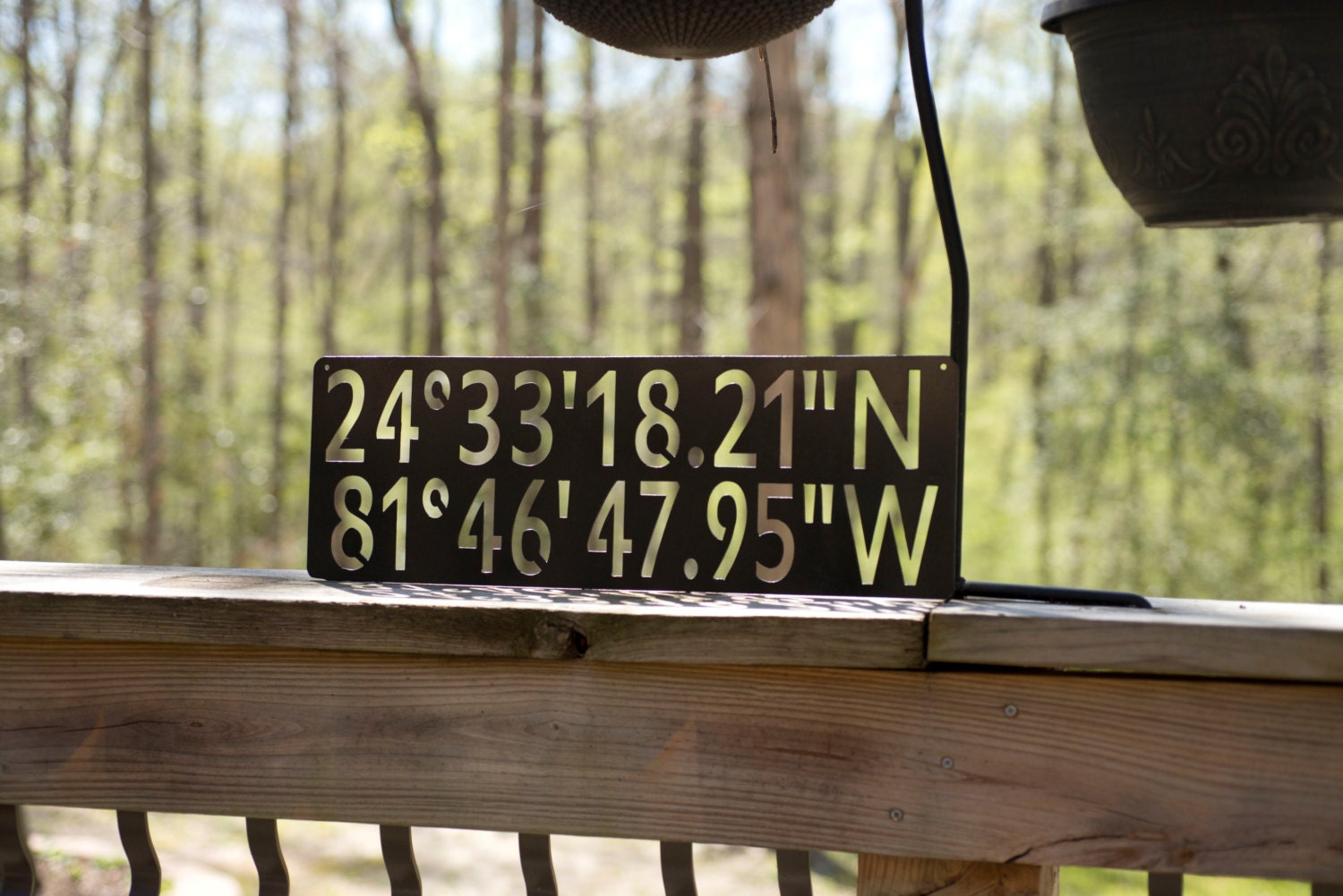 Steel Gps Coordinate Latitude Longitude Metal Sign Custom