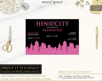 Sex in the city bachelorette party invitations
