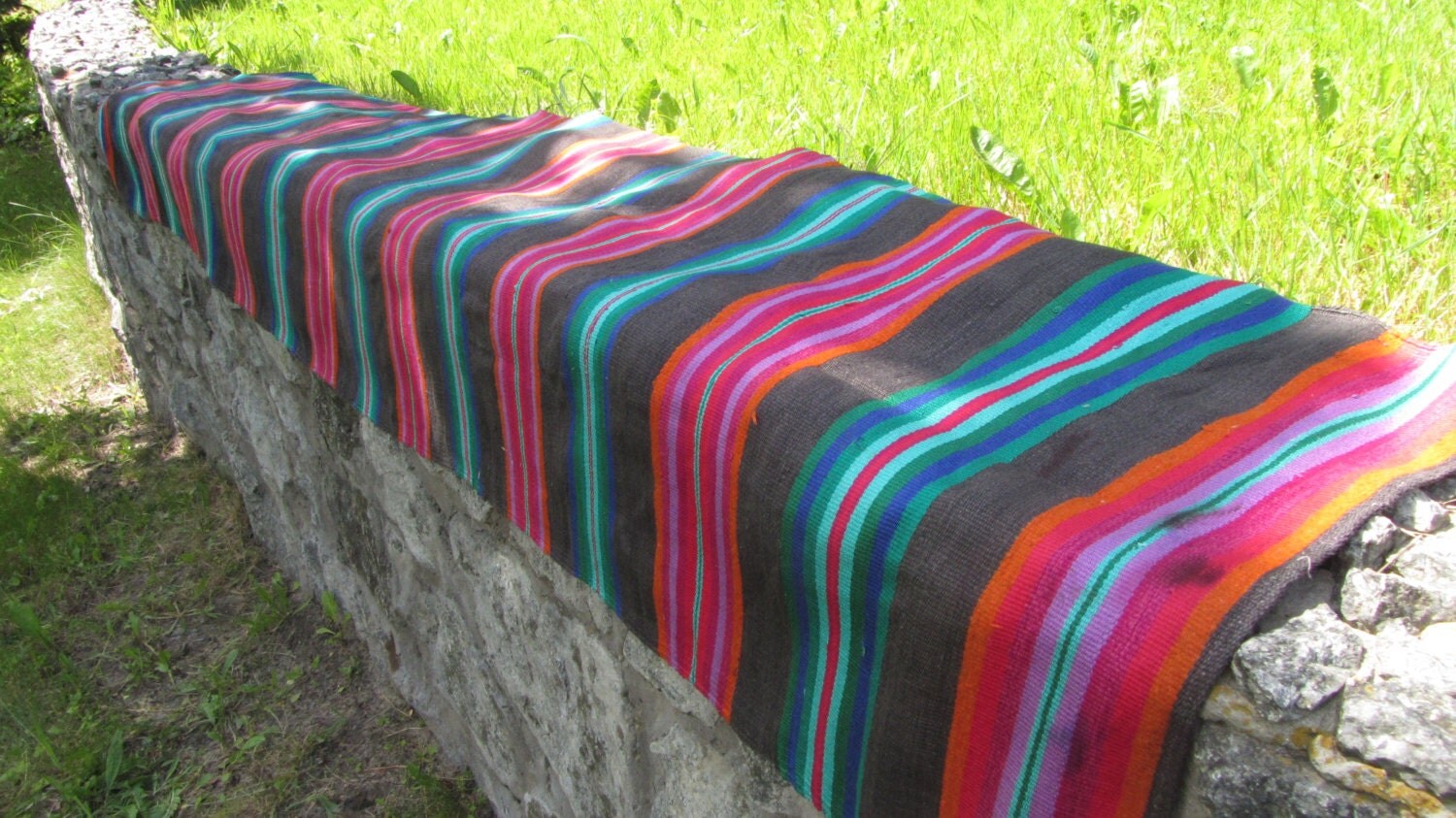 Vintage Assorted Colors Kilim Rug Wool Runner, Geometric Pattern carpet, Christm
