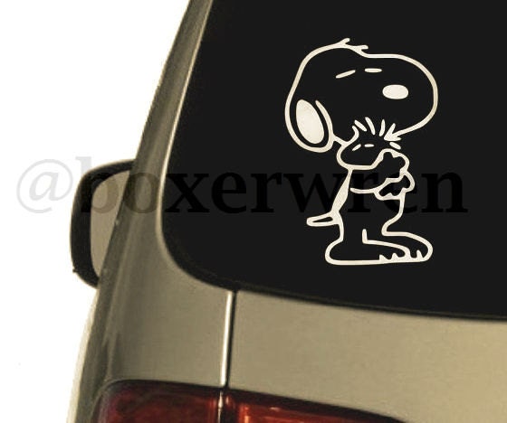 Peanuts Snoopy Woodstock Vinyl Car Decals By Boxerwren On Etsy