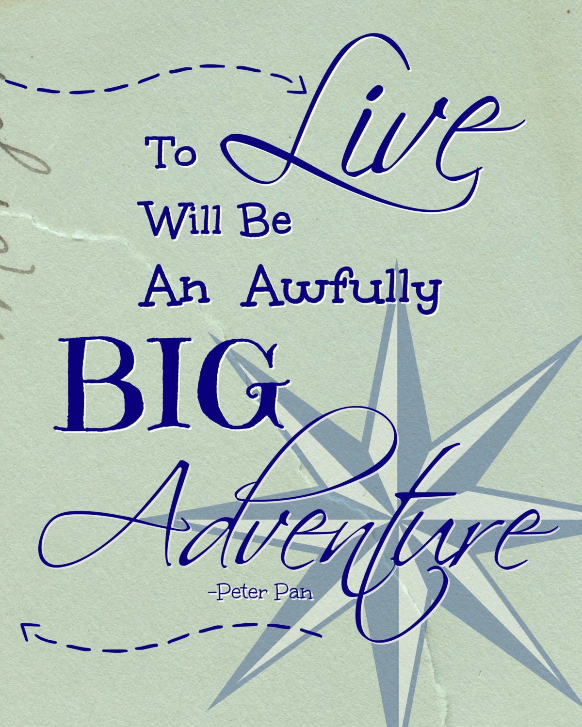 Items Similar To To Live Will Be An Awfully Big Adventure Peter Pan