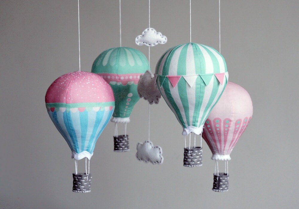 Diy Baby Mobile Kit Make Your Own Hot Air Balloon By Buttonfaceco