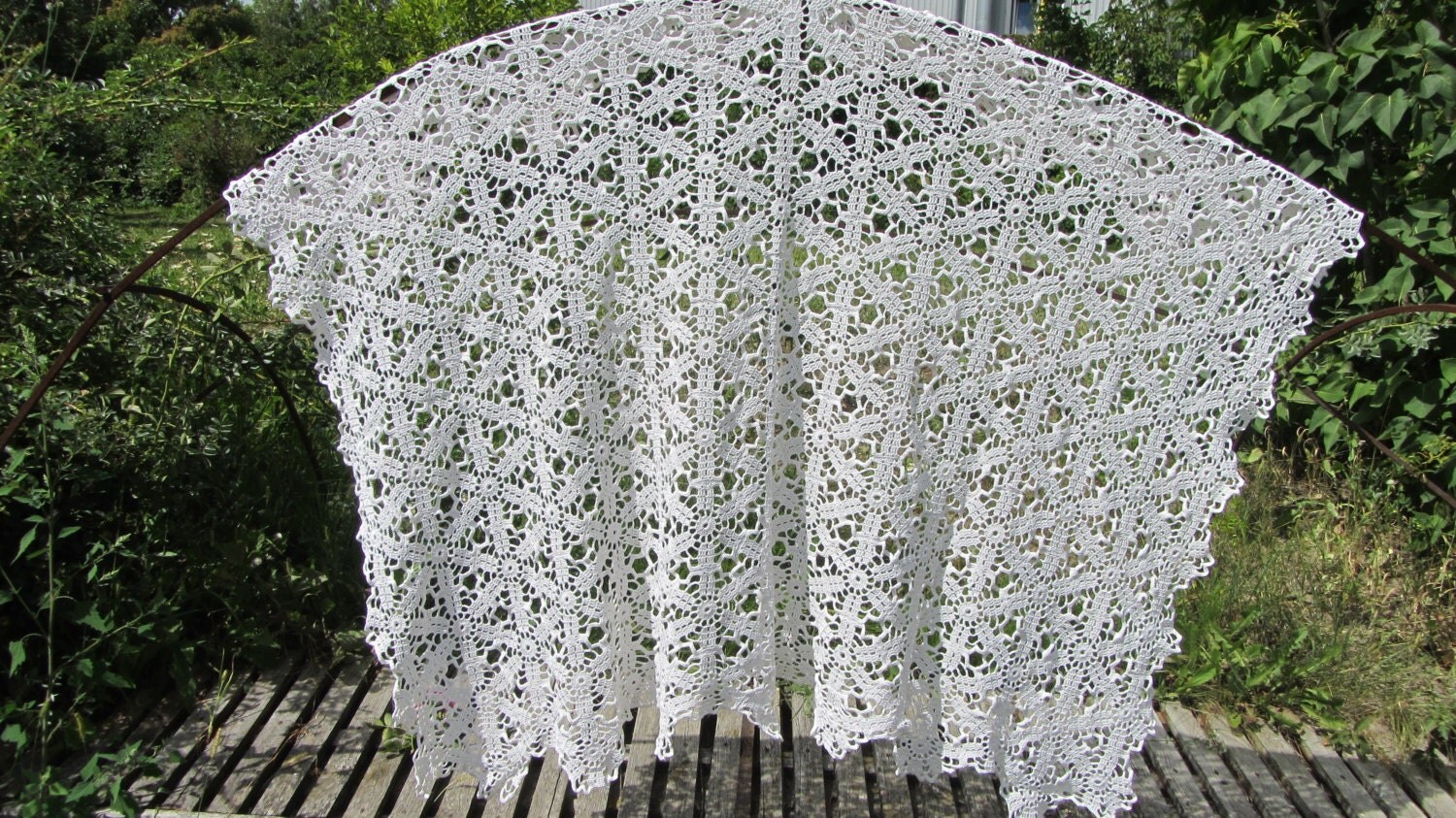 Crochet Tablecloth Handmade, 100% Cotton Tablecloth, Crochet Table Throw, Table