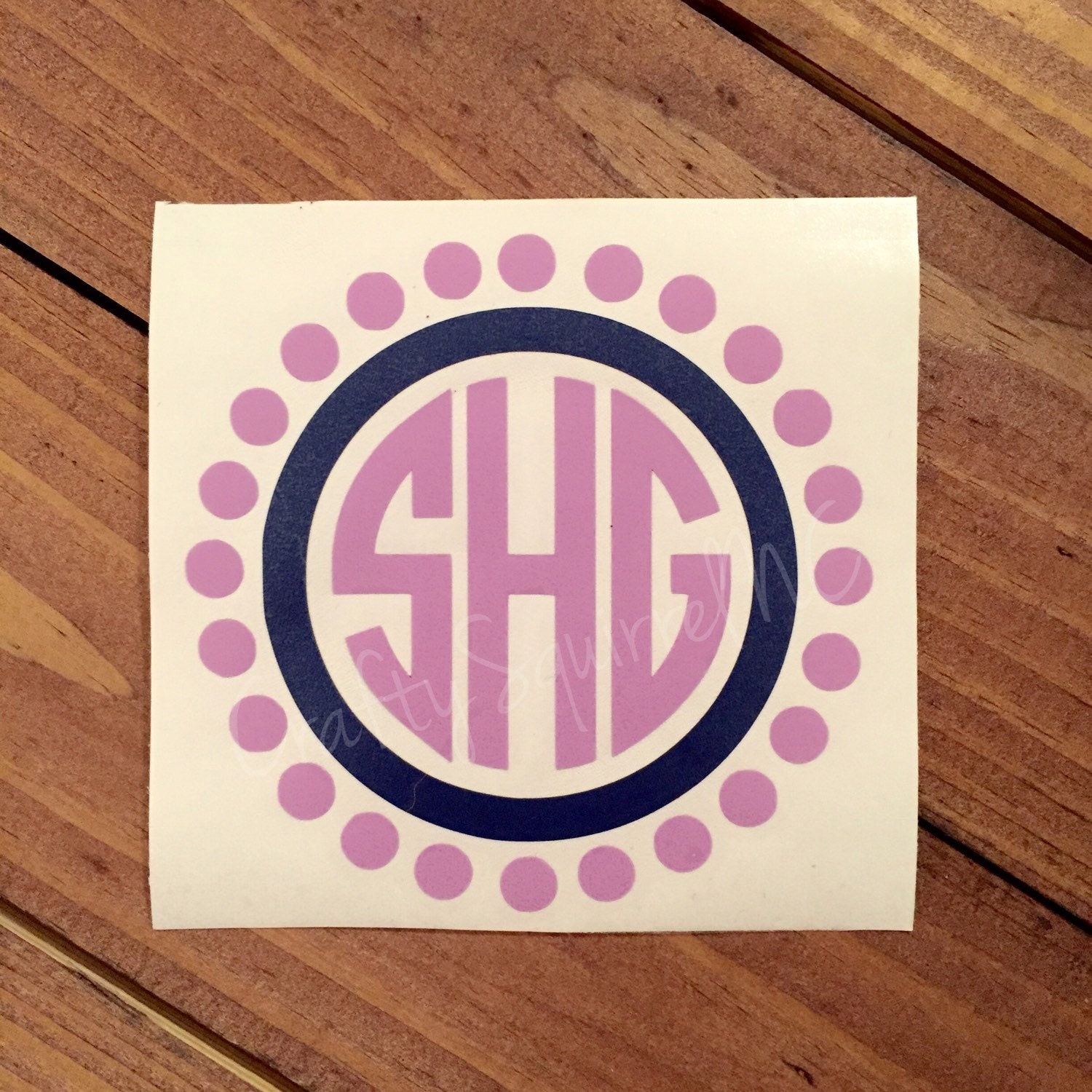 Circle Dot Monogram Monogram Decal Circle Monogram Car