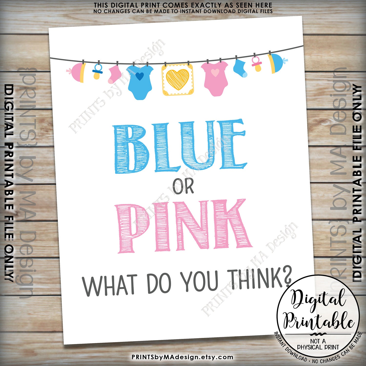 Gender Reveal Sign Blue Or Pink What Do You Think Gender Reveal Party