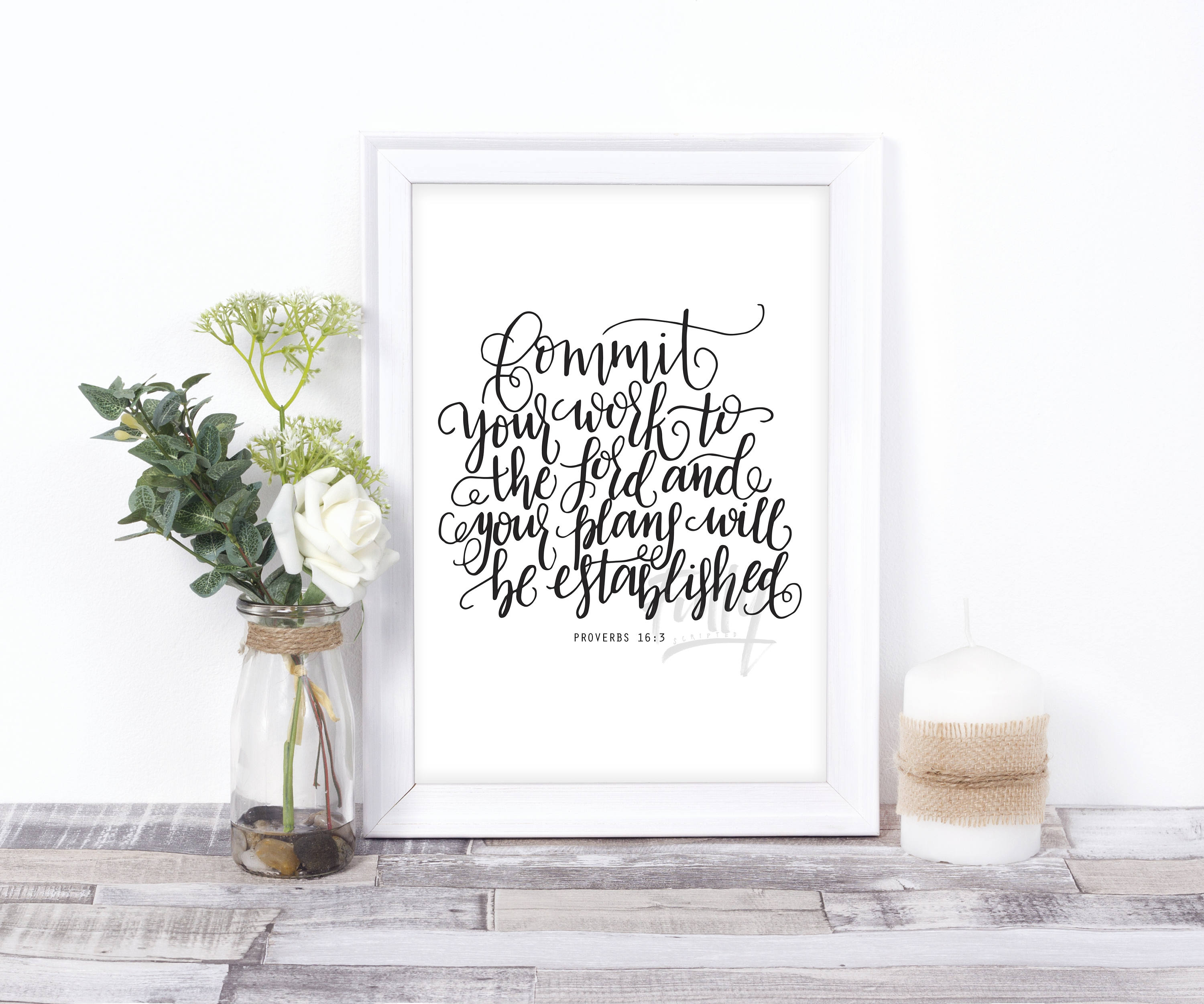 Calligraphy Verse Etsy