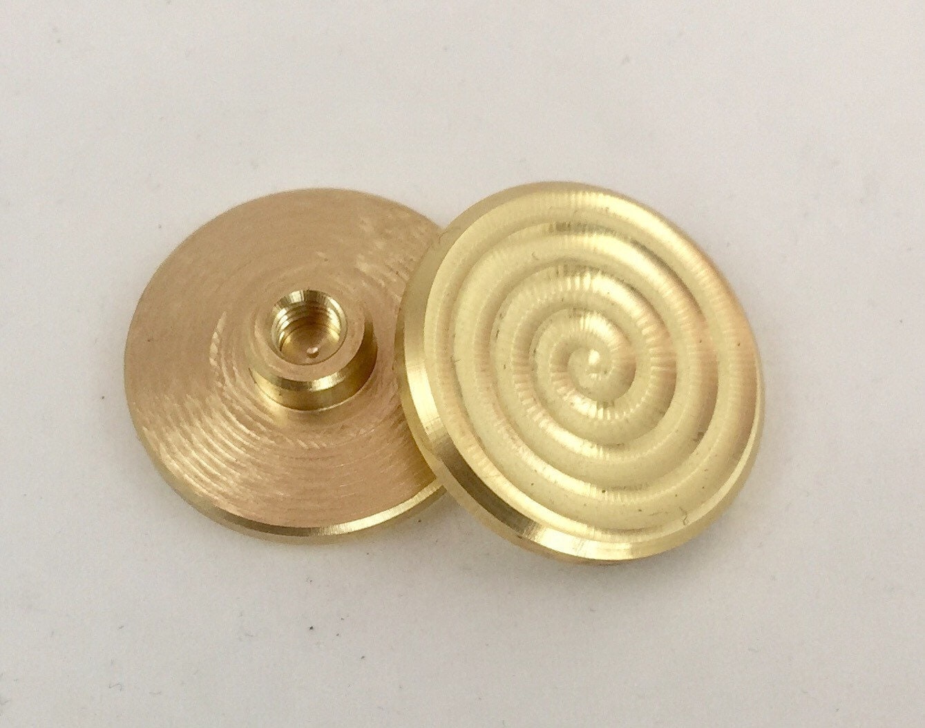 Edc Fidget Spinner Brass Spiral Button Upgrade