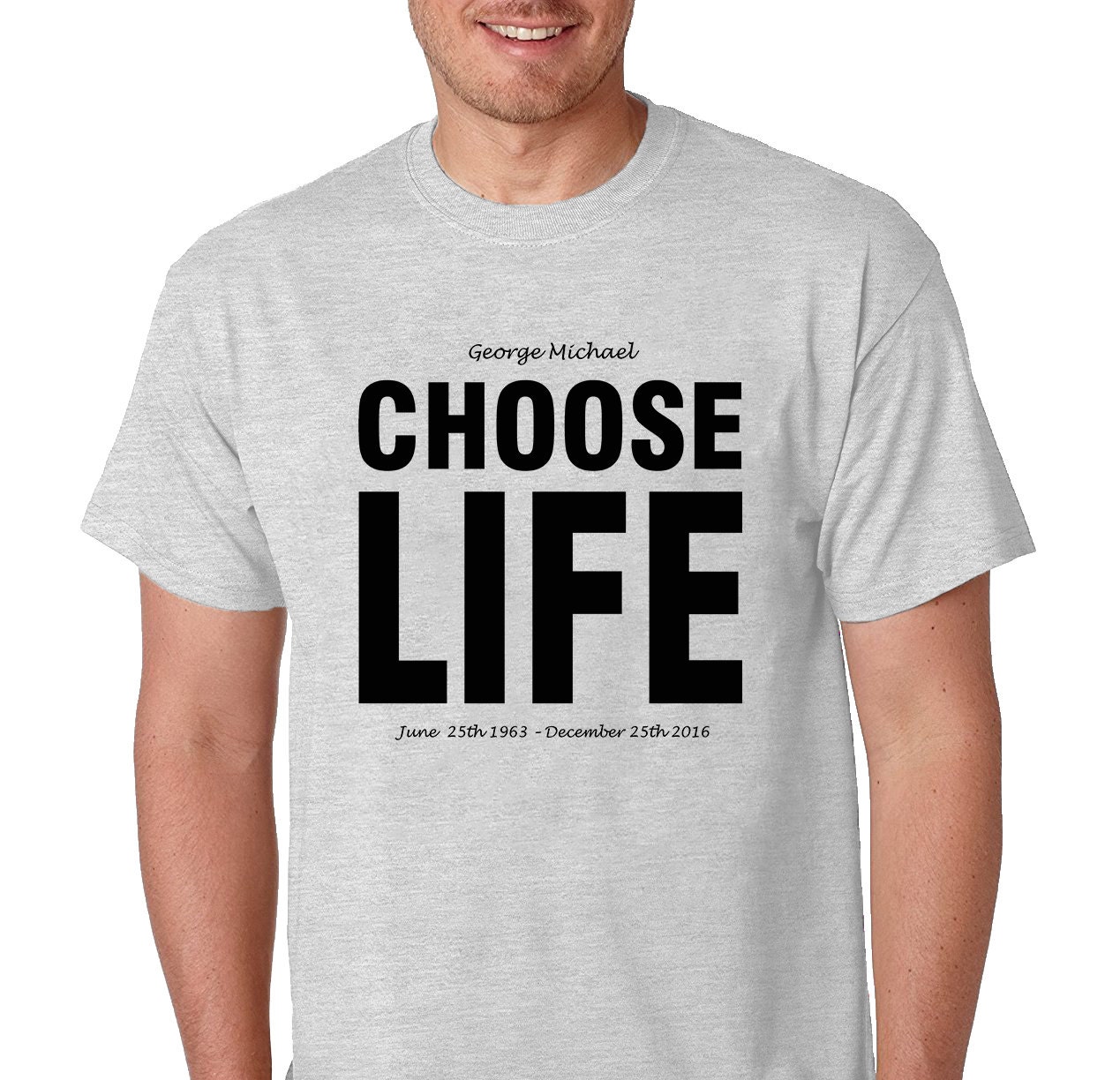 Choose Life George Michael T Shirt Wham Band Tshirts Andrew