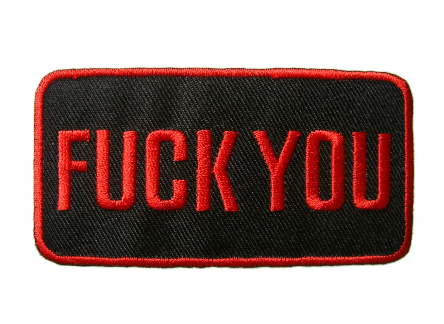 Fuck You Embroidered Applique Iron On Patch