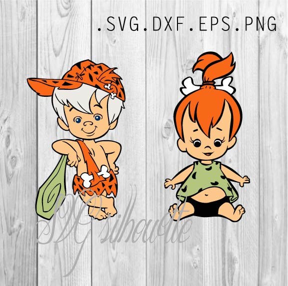 Bam Bam Pebble Flintstones SVG Cutting File Clipart