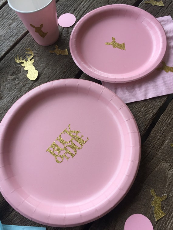 Buck Or Doe Gender Reveal Party Or Baby Shower Cups Plates