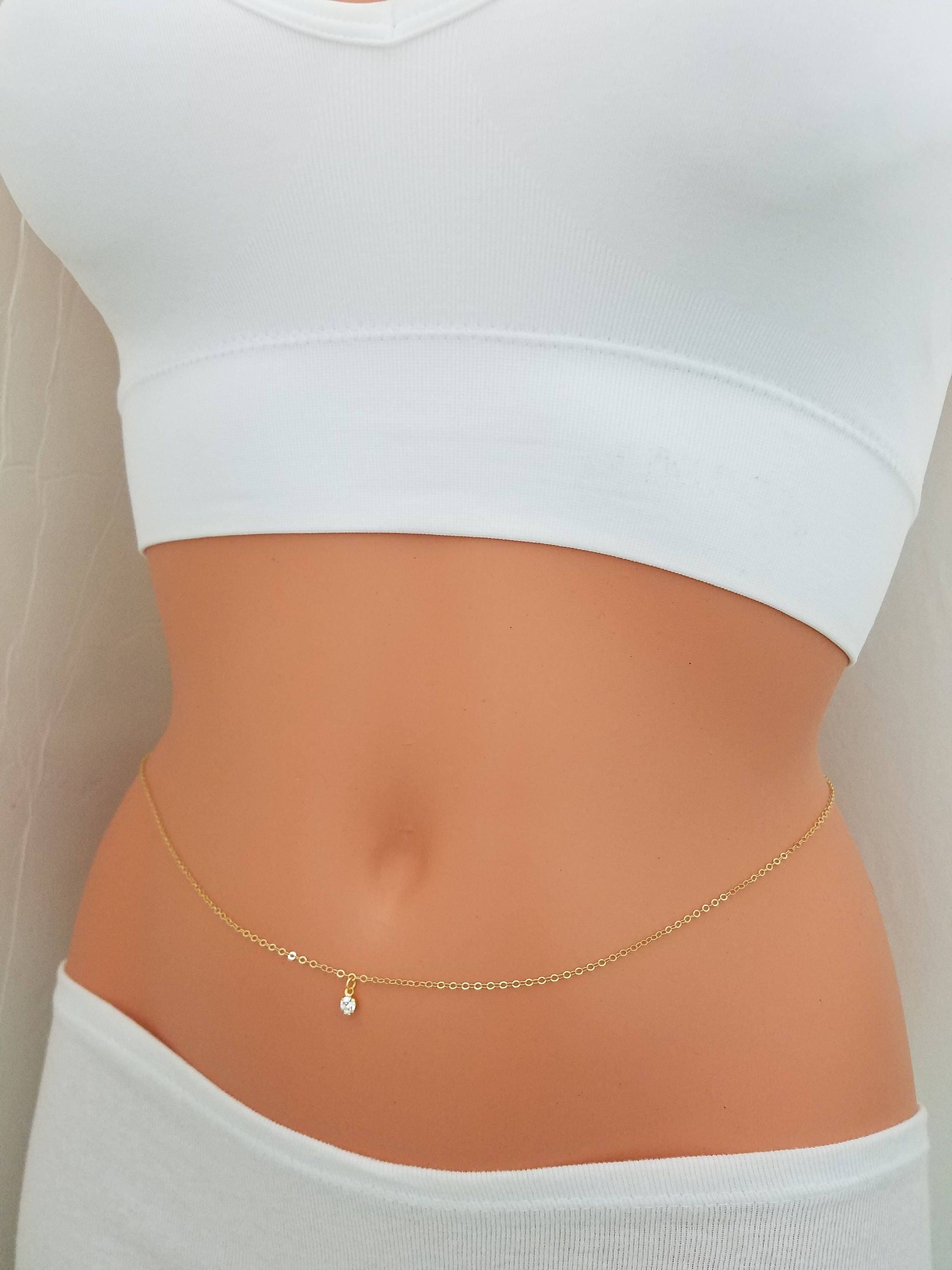 Cz Diamond Belly Chain Gold Belly Chain Belly Chain Body